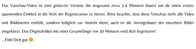 Set Regeneration & Vitalität